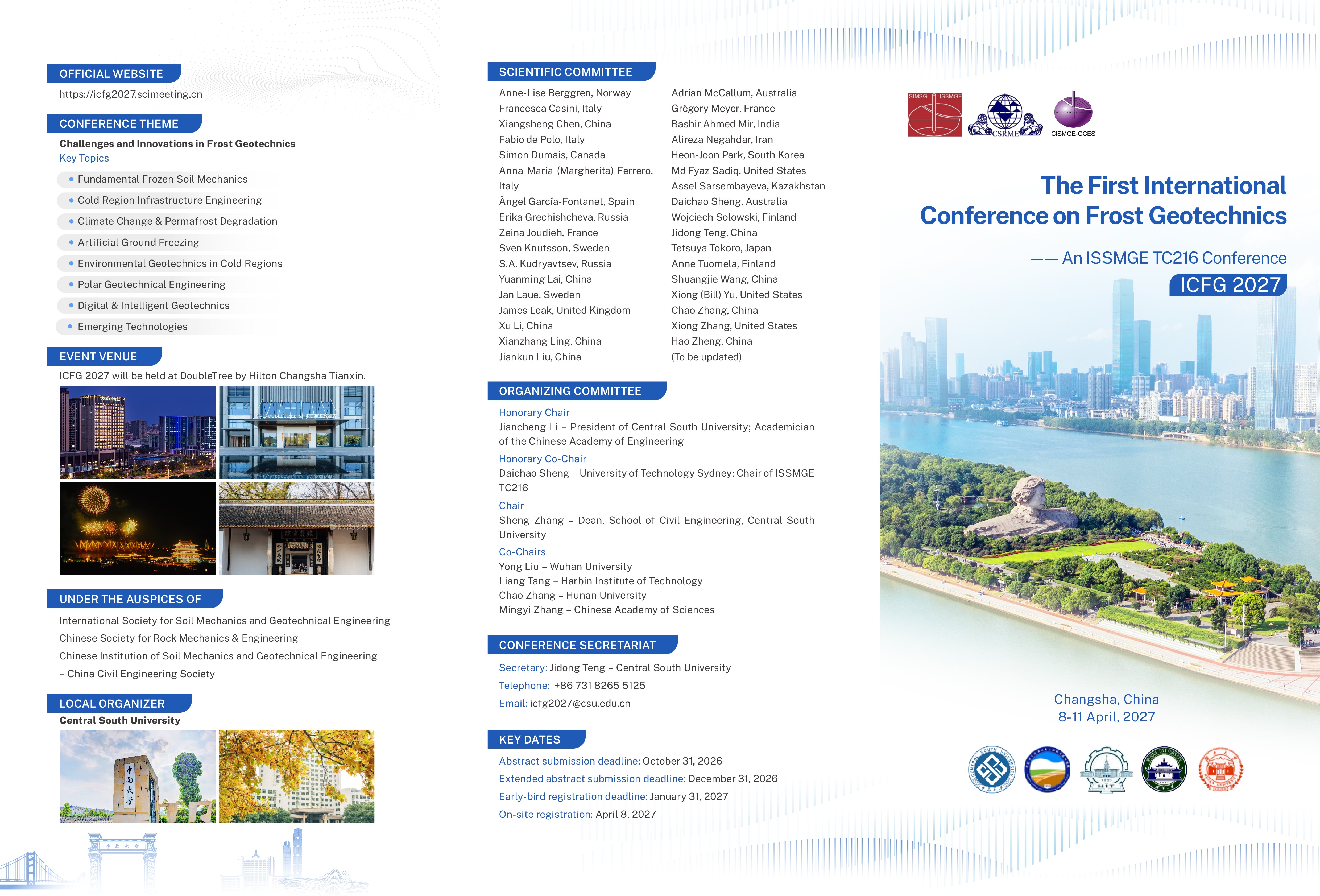 First International Conference on Frost Geotechnics