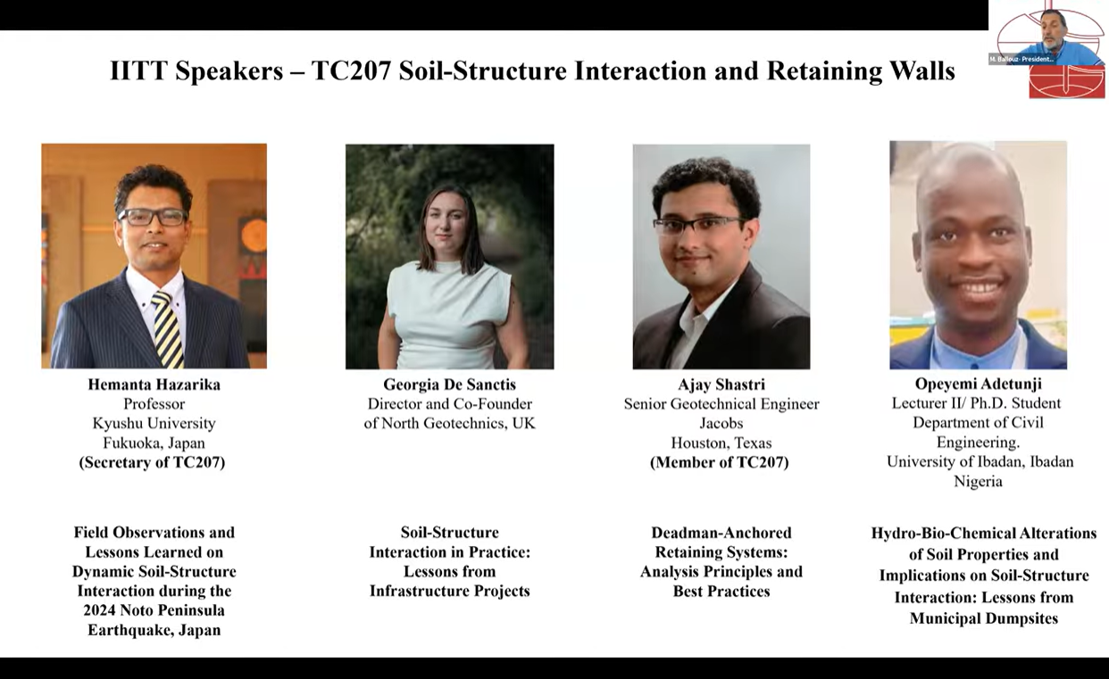 ISSMGE TC207 Interactive Technical Talk (IITT) Webinar